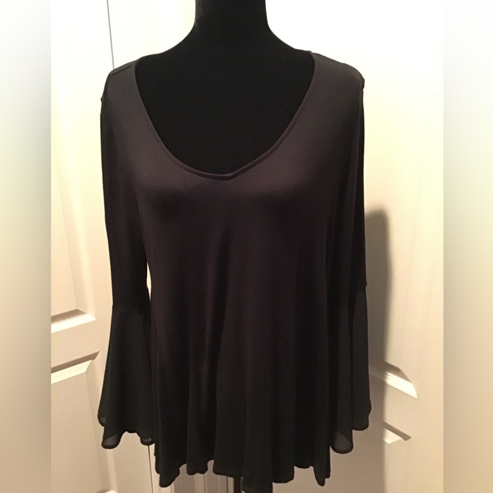 Black Jersey knit top